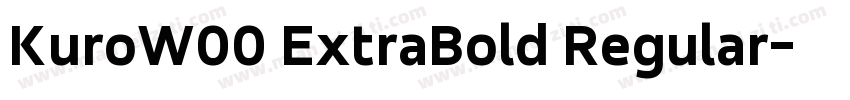 KuroW00 ExtraBold Regular字体转换